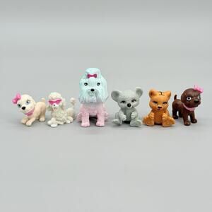 Replacement Barbie Pets Lot of 6 Dogs Tiger and Koala Toys 2 inch Mattel
